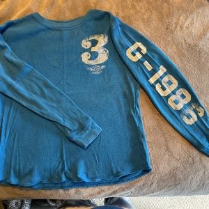 Gap blue thermal long sleeve shirt